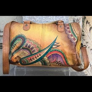 Anuschka Handpainted Paisley Bag